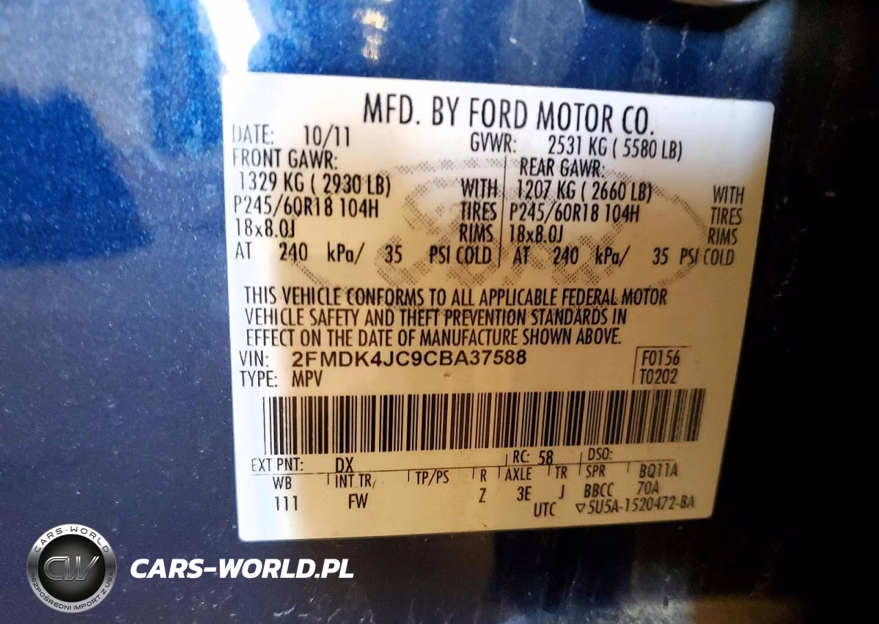 2012 Ford Edge Sel VIN:2FMDK4JC9CBA37588 - 13