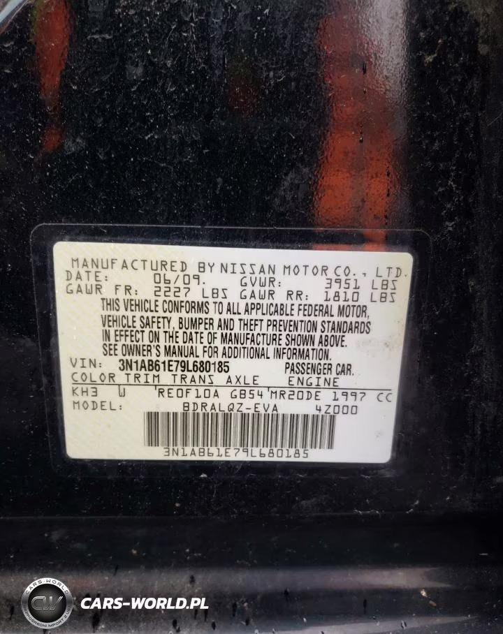 2009 Nissan Sentra VIN:3N1AB61E79L680185 - 12
