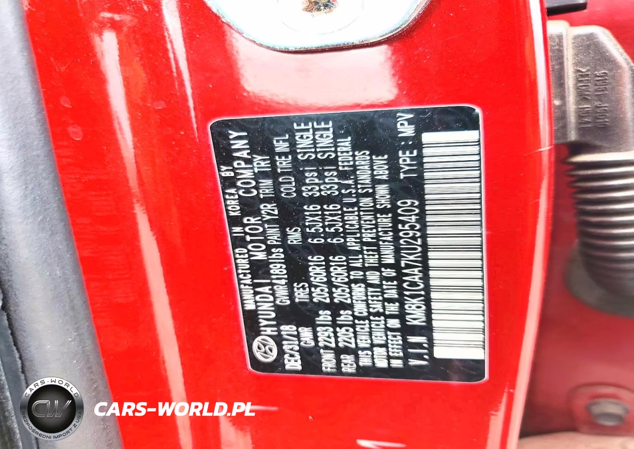 2019 Hyundai Kona Se VIN:KM8K1CAA7KU295409 - 12