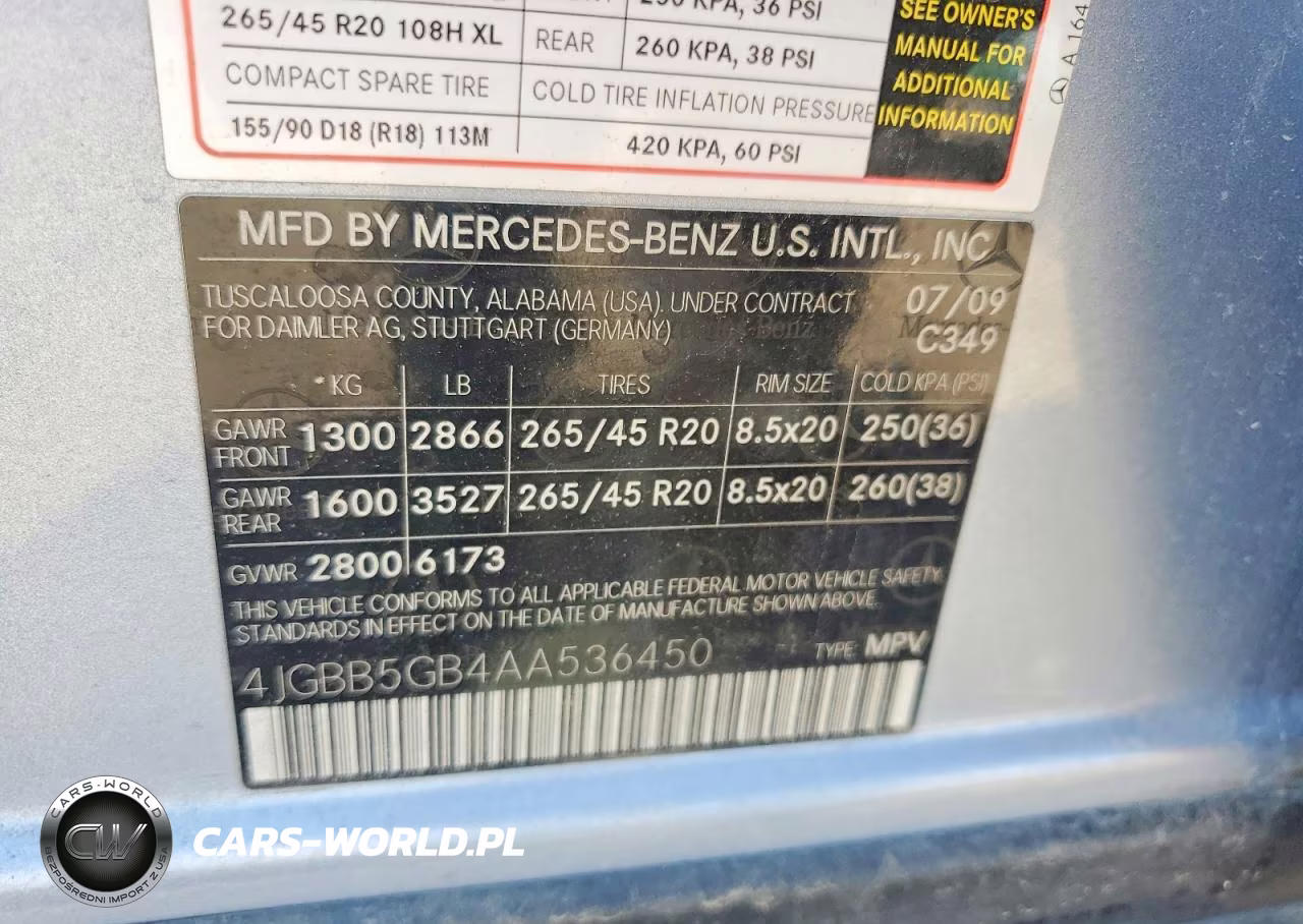 2010 Mercedes-Benz Ml 350 VIN:4JGBB5GB4AA536450 - 13