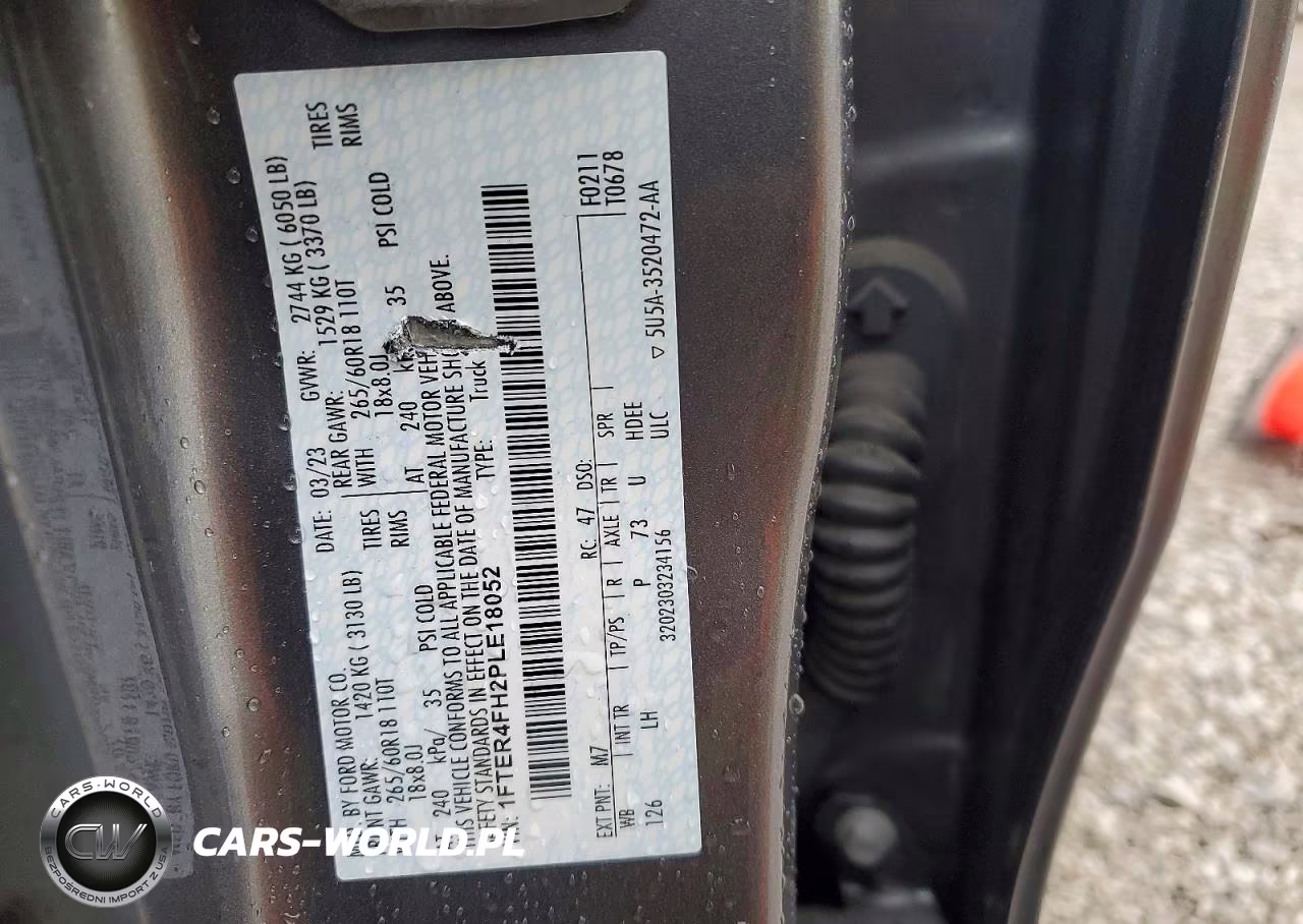 2023 Ford Ranger Xl VIN:1FTER4FH2PLE18052 - 12