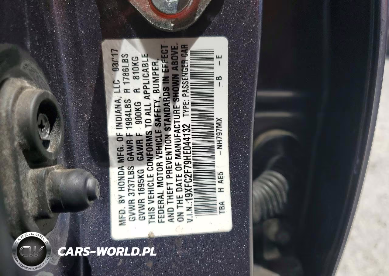 2017 Honda Civic Ex VIN:19XFC2F79HE044132 - 12
