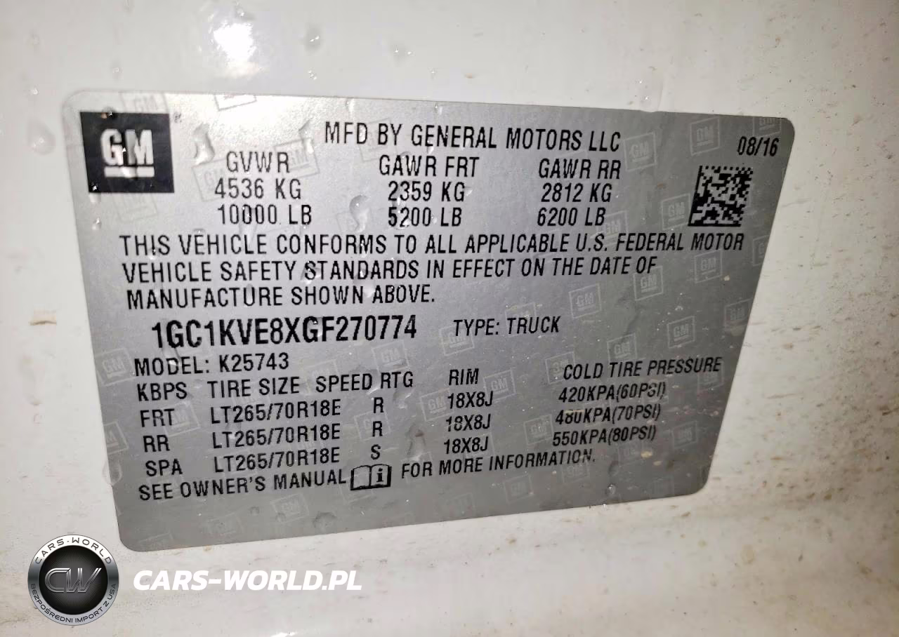 2016 Chevrolet Silverado K2500 Heavy Duty Lt VIN:1GC1KVE8XGF270774 - 12