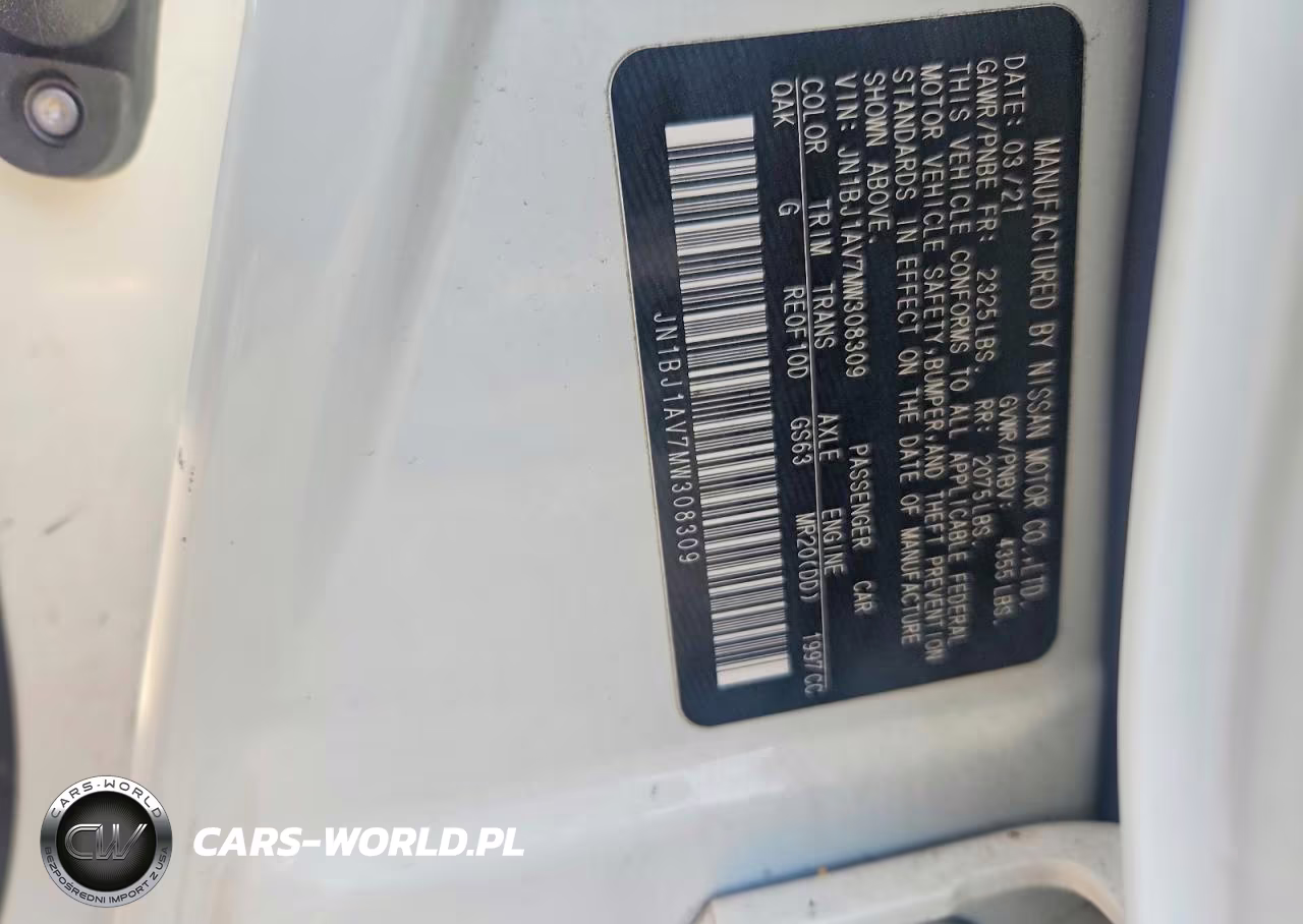 2021 Nissan Rogue Sport S VIN:JN1BJ1AV7MW308309 - 13