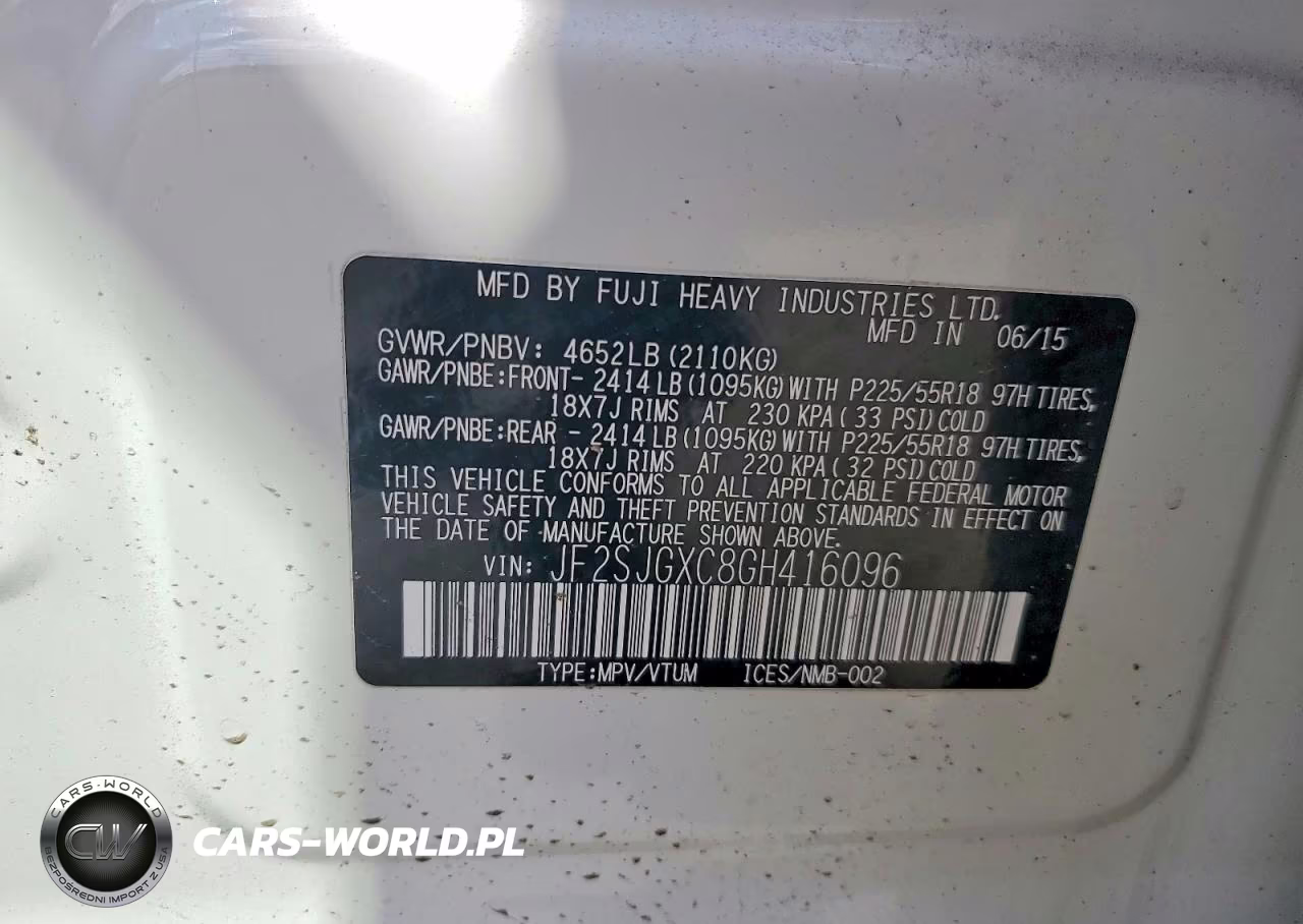 2016 Subaru Forester 2.0Xt Touring VIN:JF2SJGXC8GH416096 - 12