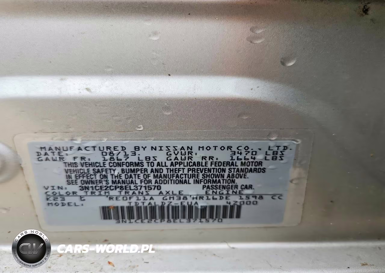 2014 Nissan Versa Note S VIN:3N1CE2CP8EL371570 - 12
