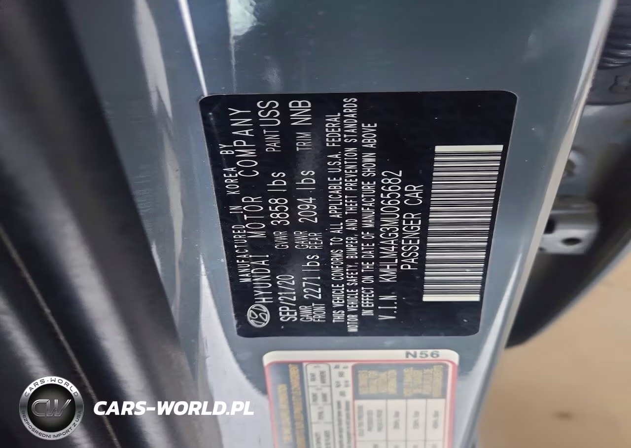2021 Hyundai Elantra Sel VIN:KMHLM4AG3MU065682 - 12