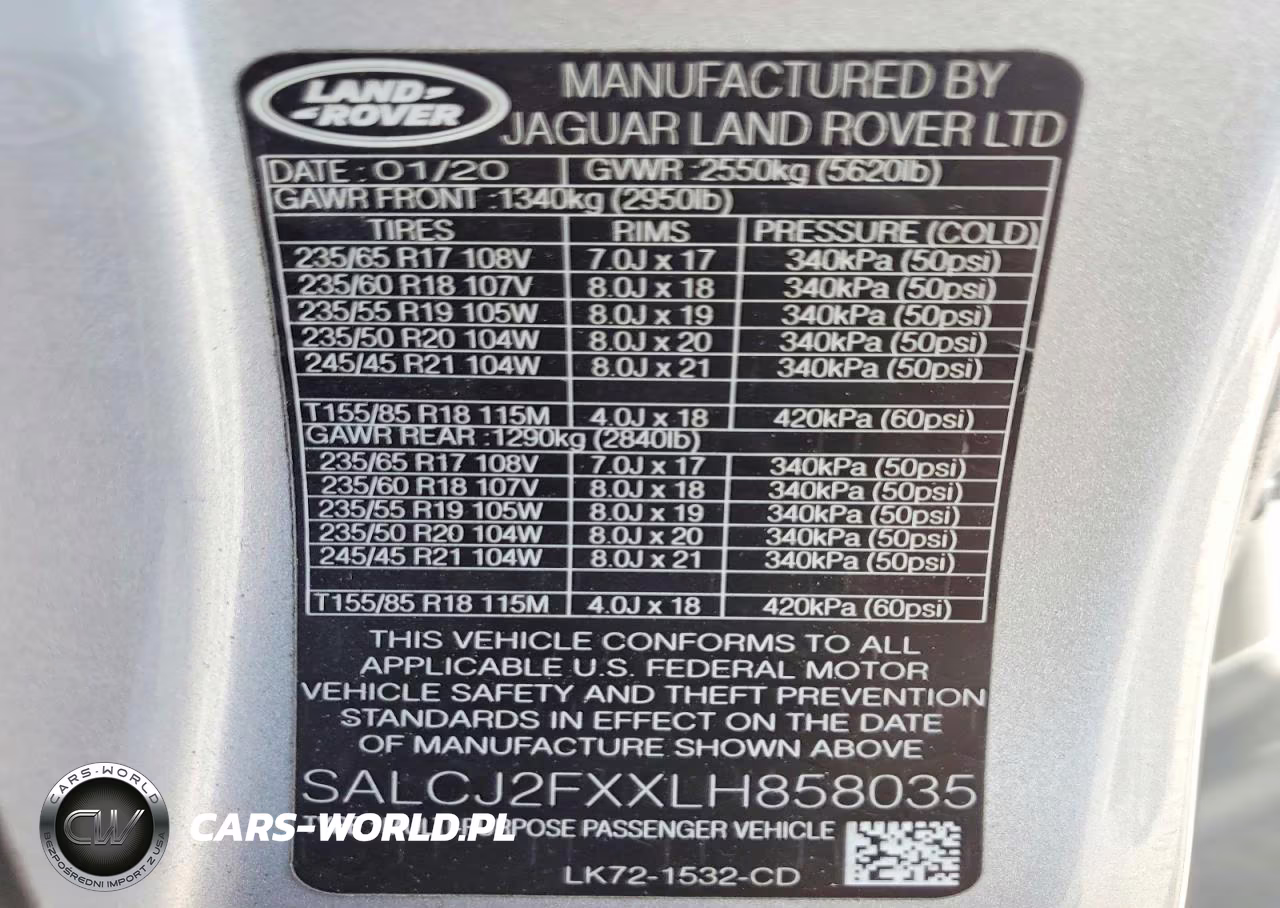2020 Land Rover Discovery Sport S VIN:SALCJ2FXXLH858035 - 13