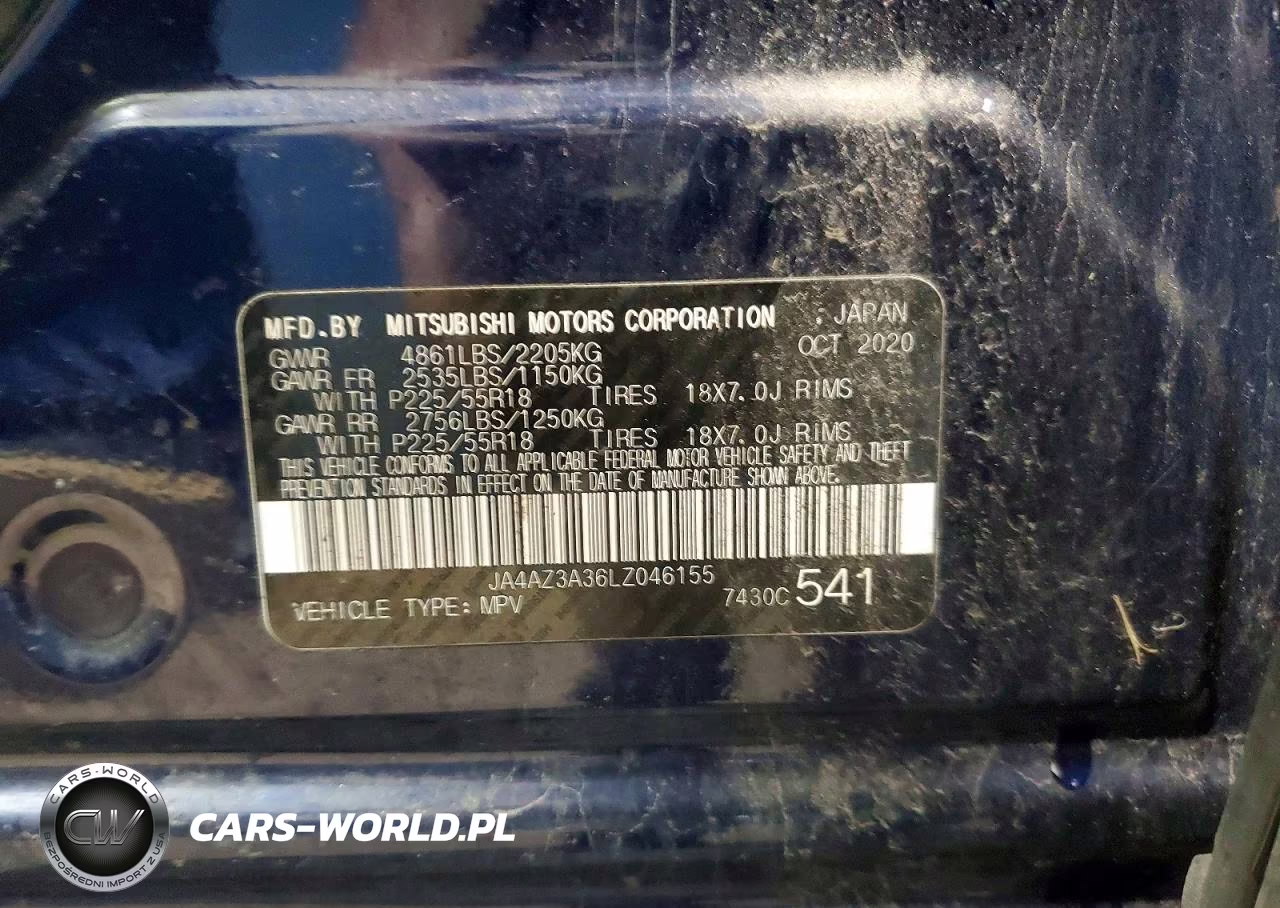 2020 Mitsubishi Outlander Se VIN:JA4AZ3A36LZ046155 - 13