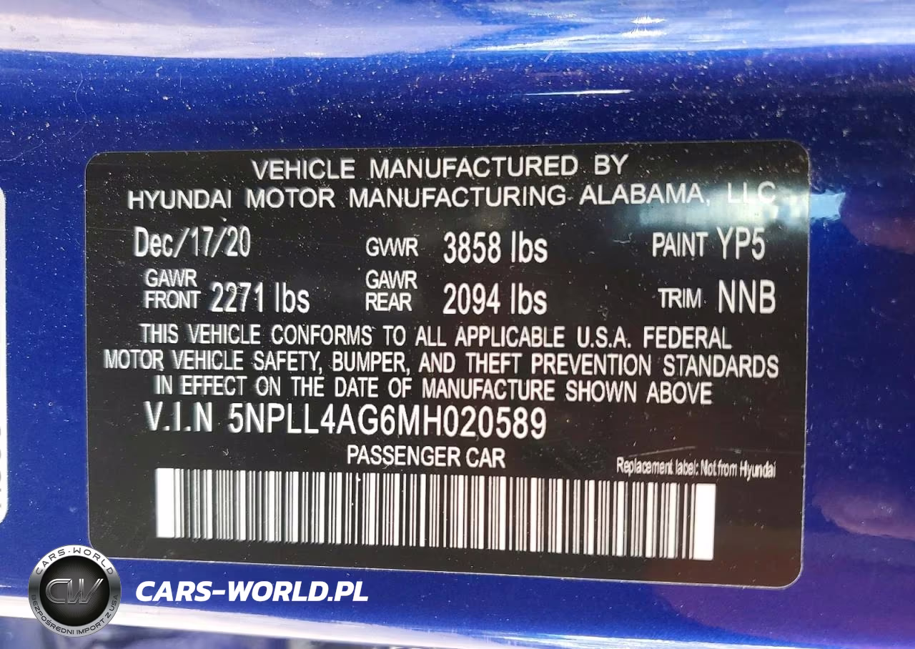 2021 Hyundai Elantra Se VIN:5NPLL4AG6MH020589 - 12