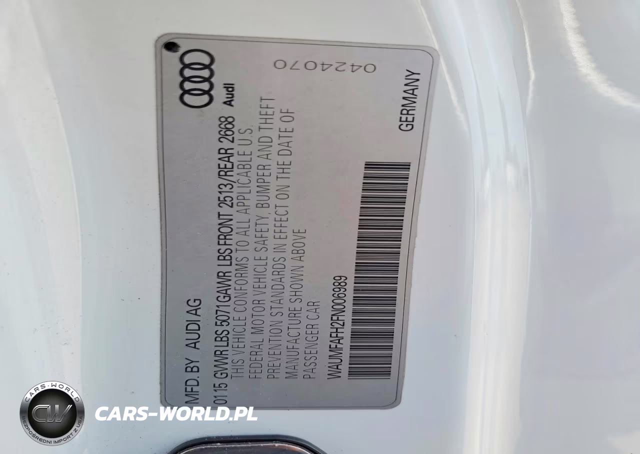 2015 Audi A5 VIN:WAUMFAFH2FN006989 - 12