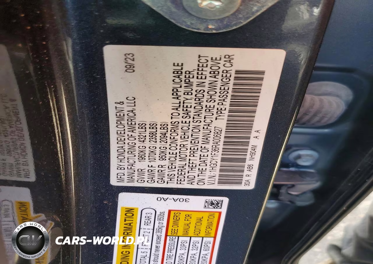 2024 Honda Accord Ex VIN:1HGCY1F36RA006827 - 12