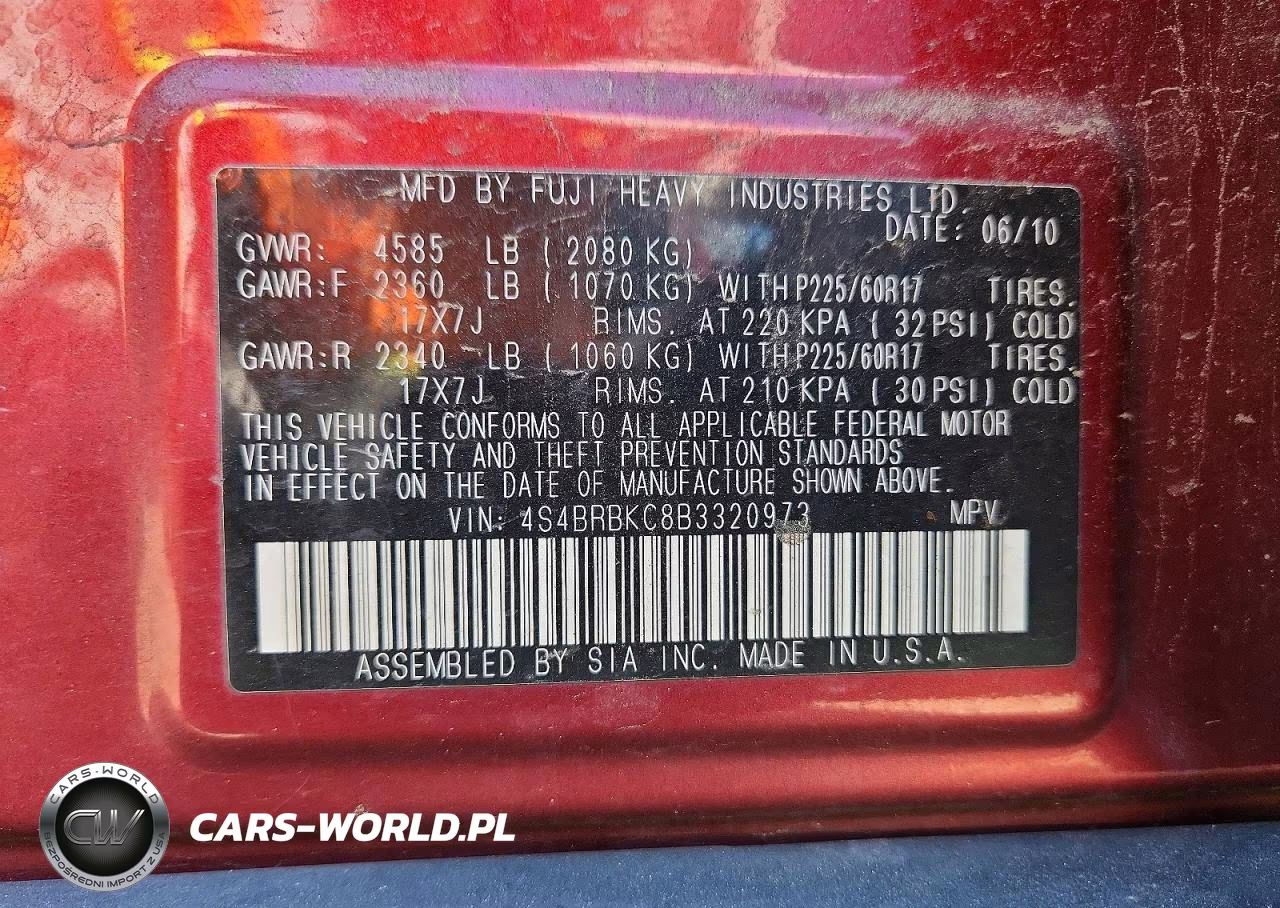 2011 Subaru Outback 2.5I Limited VIN:4S4BRBKC8B3320973 - 14