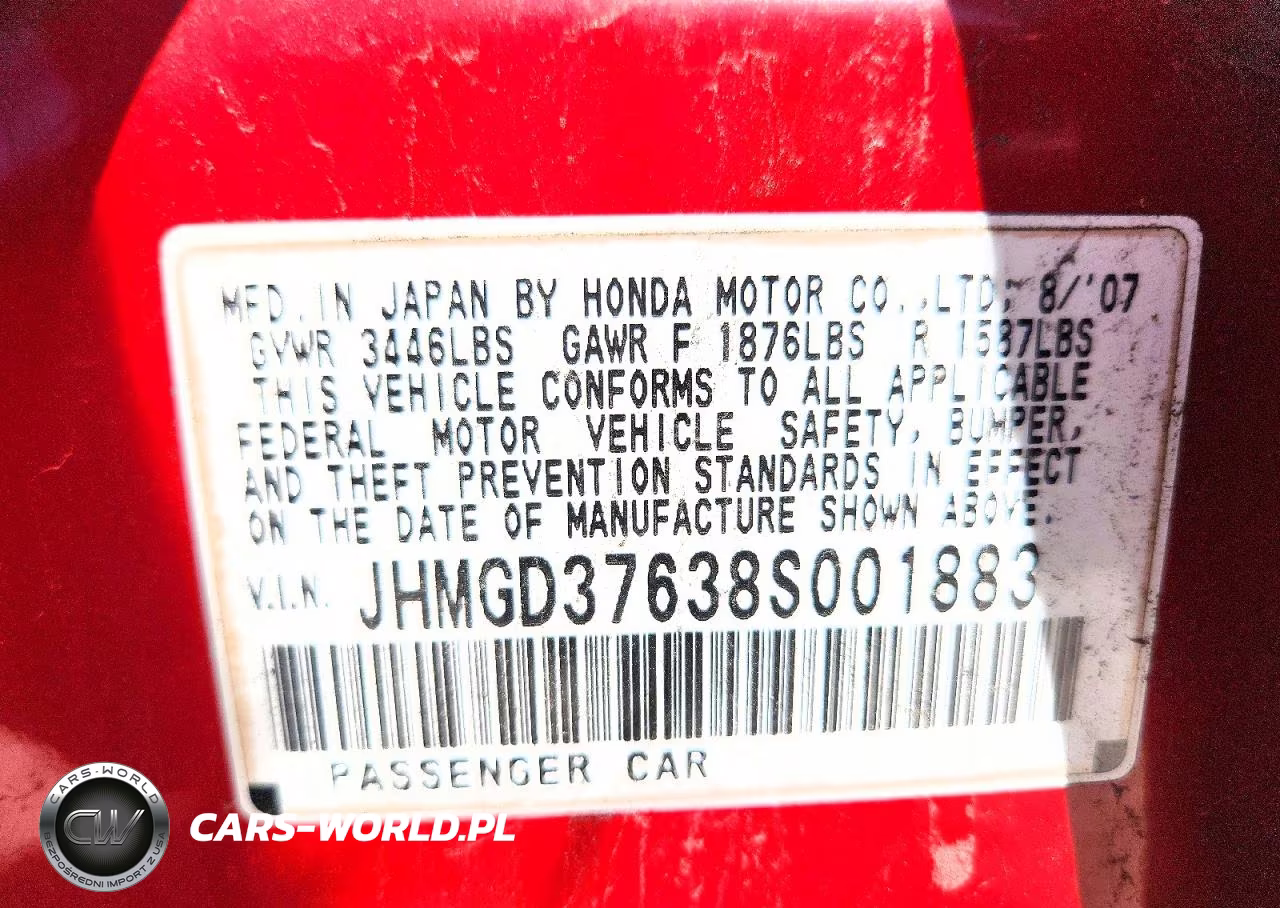 2008 Honda Fit Sport VIN:JHMGD37638S001883 - 13