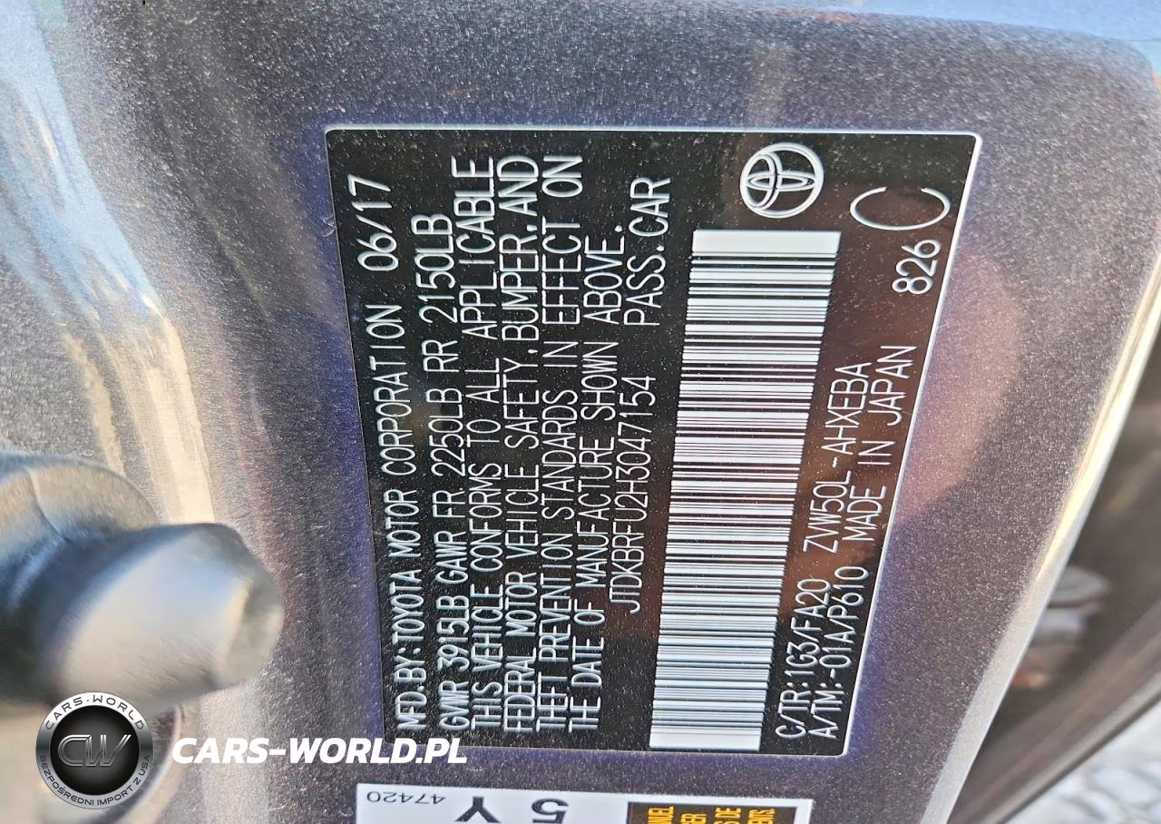 2017 Toyota Prius Two VIN:JTDKBRFU2H3047154 - 12