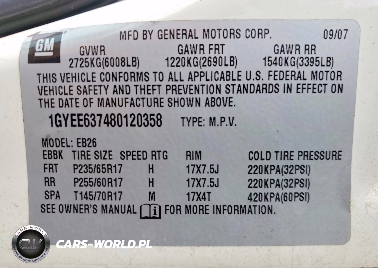 2008 Cadillac Srx VIN:1GYEE637480120358 - 13