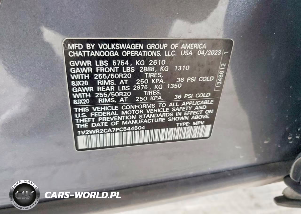 2023 Volkswagen Atlas Se VIN:1V2WR2CA7PC544504 - 13
