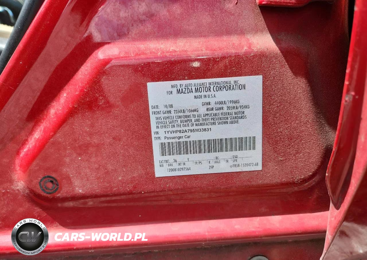 2009 Mazda 6 I VIN:1YVHP82A795M33831 - 13