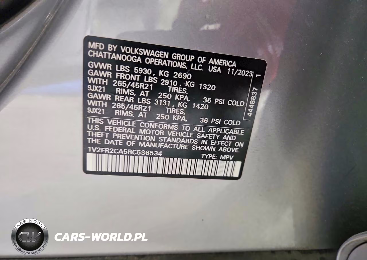 2024 Volkswagen Atlas Sel Premium R-Line VIN:1V2FR2CA5RC536534 - 14