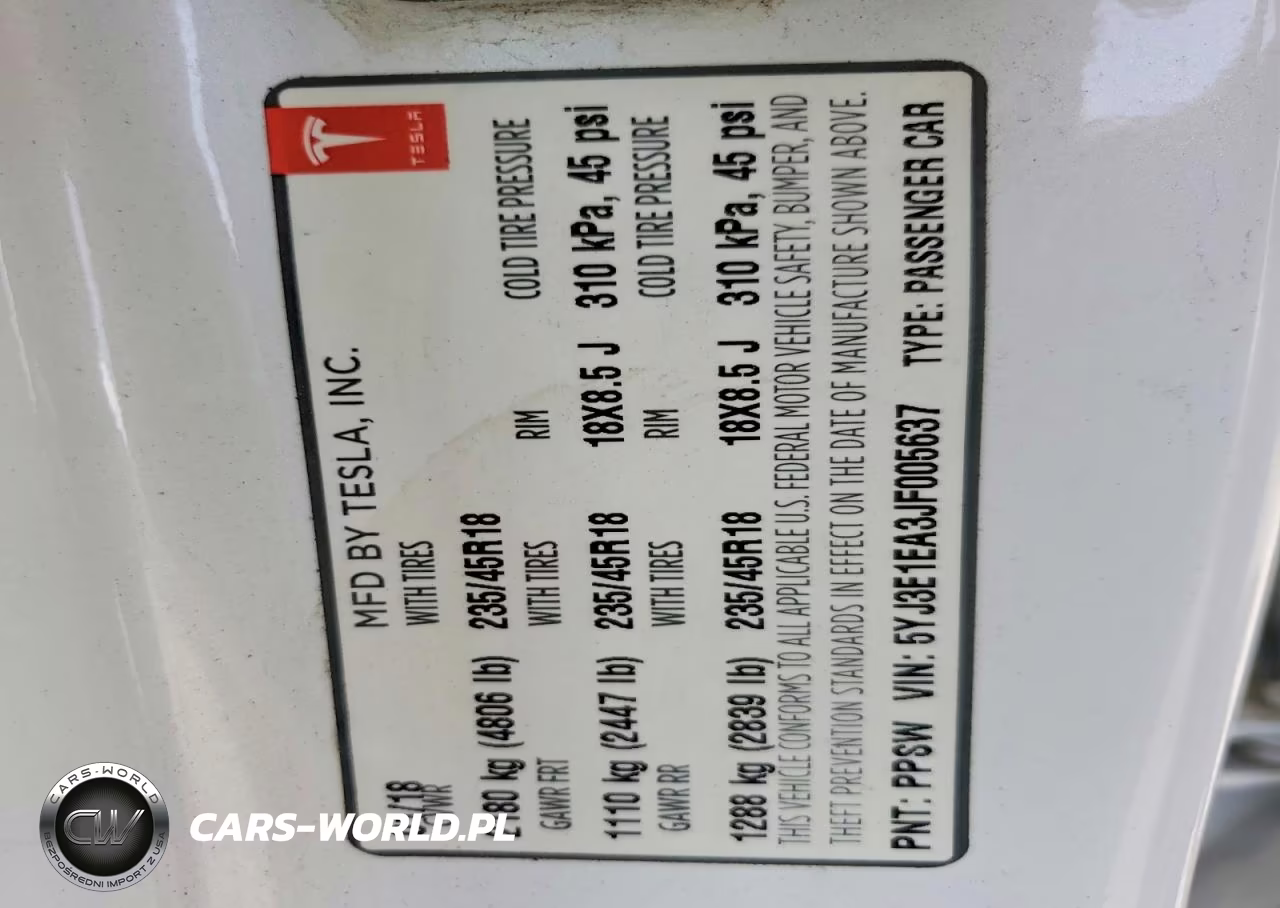 2018 Tesla Model 3 VIN:5YJ3E1EA3JF005637 - 13