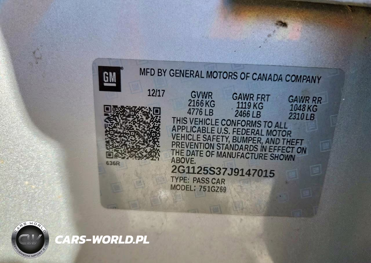 2018 Chevrolet Impala Premier VIN:2G1125S37J9147015 - 13