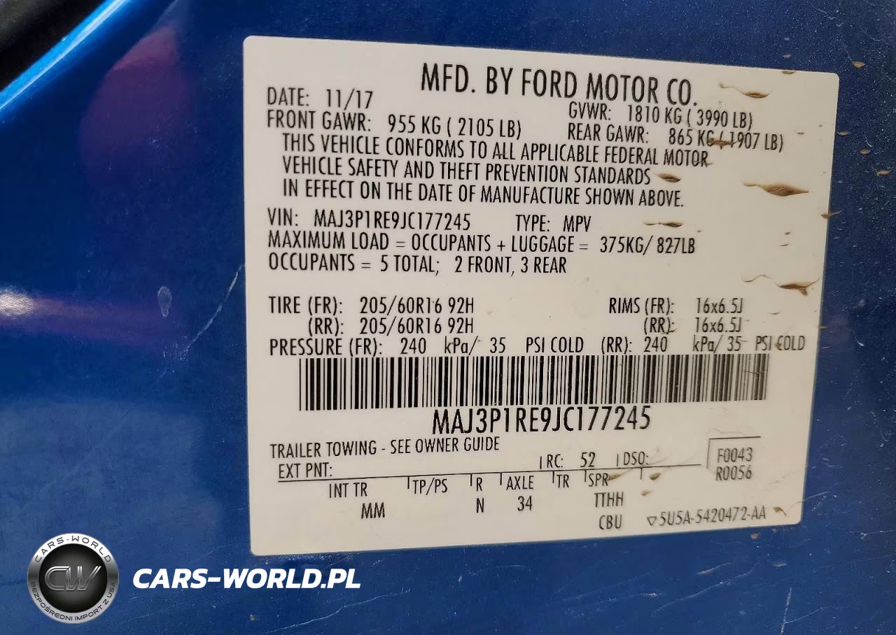 2018 Ford Ecosport S VIN:MAJ3P1RE9JC177245 - 12