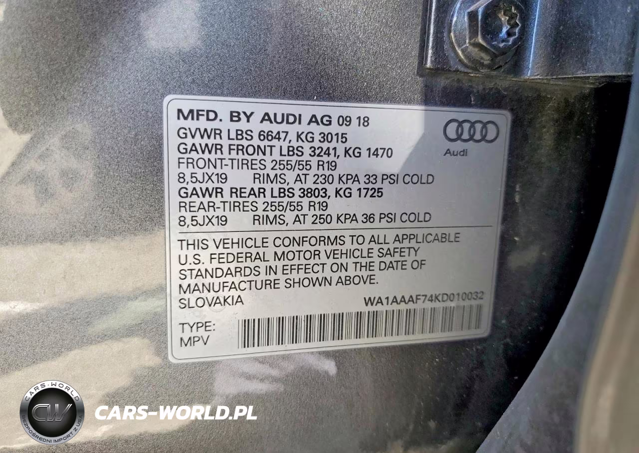 2019 Audi Q7 Premium VIN:WA1AAAF74KD010032 - 14