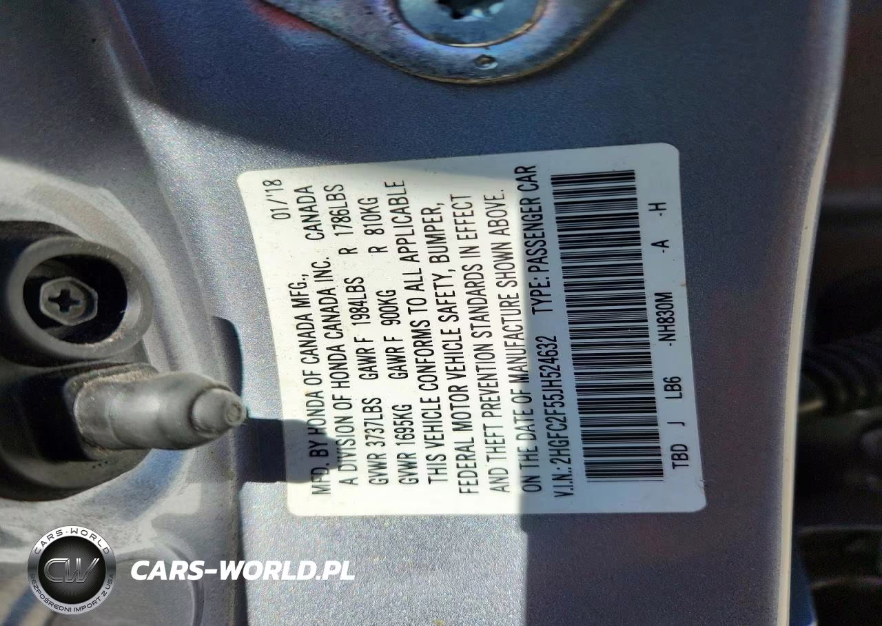 2018 Honda Civic Lx VIN:2HGFC2F55JH524632 - 12