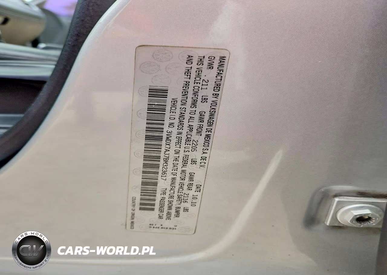 2011 Volkswagen Jetta Se VIN:3VWDX7AJ7BM323617 - 12