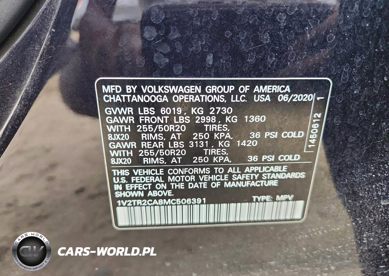 2021 Volkswagen Atlas Sel Premium VIN:1V2TR2CA8MC506391 - 14