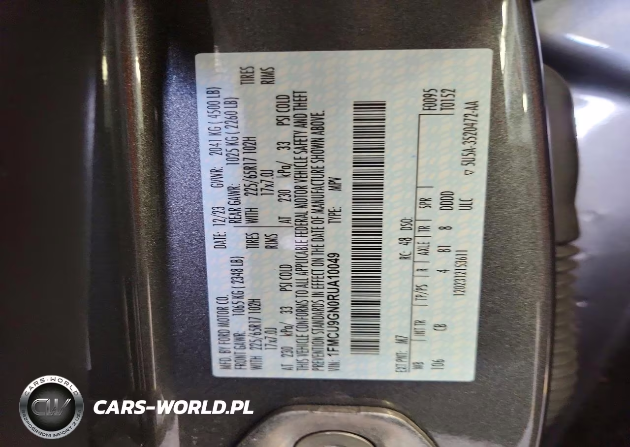 2024 Ford Escape Active VIN:1FMCU9GN0RUA10049 - 13