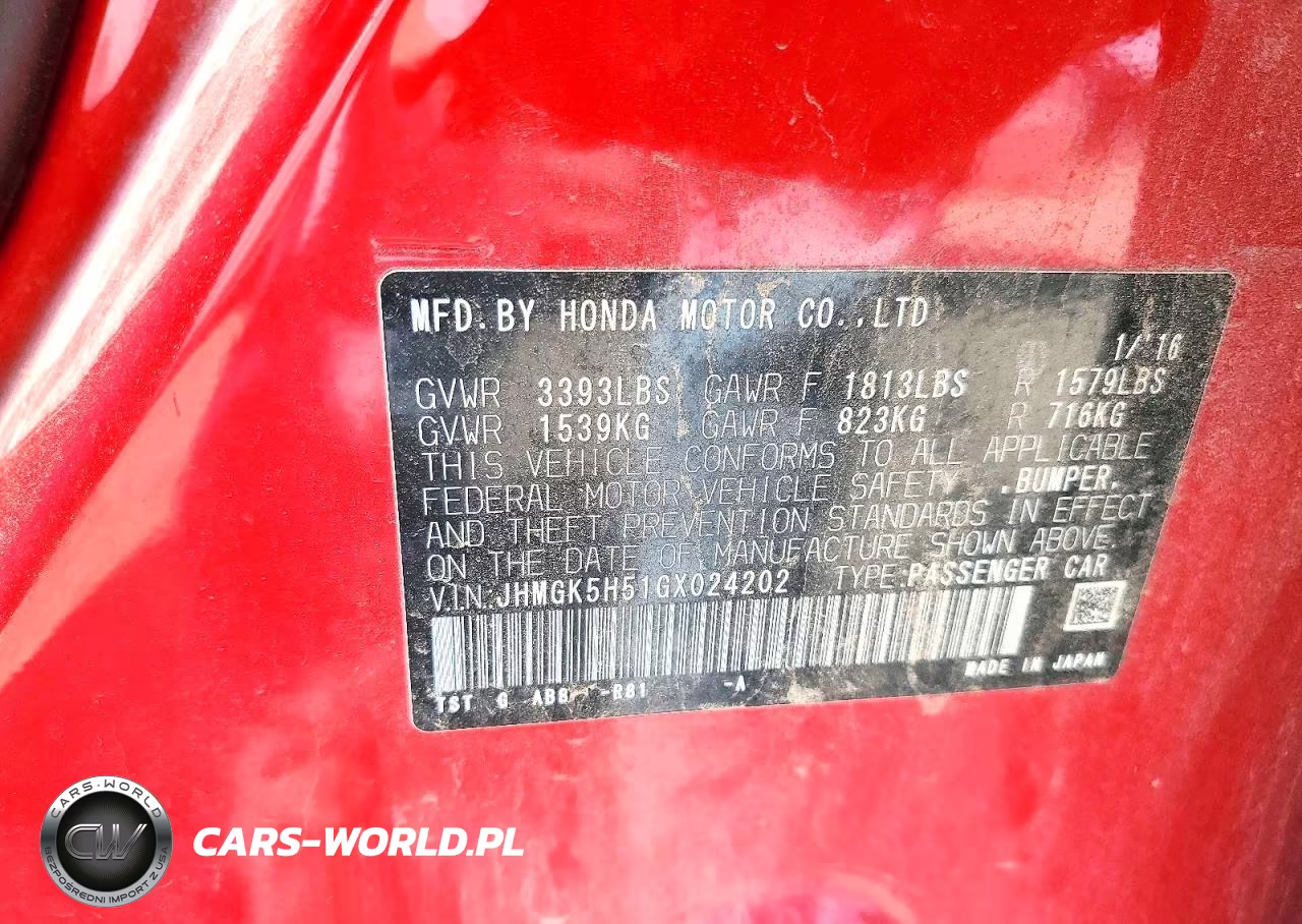 2016 Honda Fit Lx VIN:JHMGK5H51GX024202 - 12