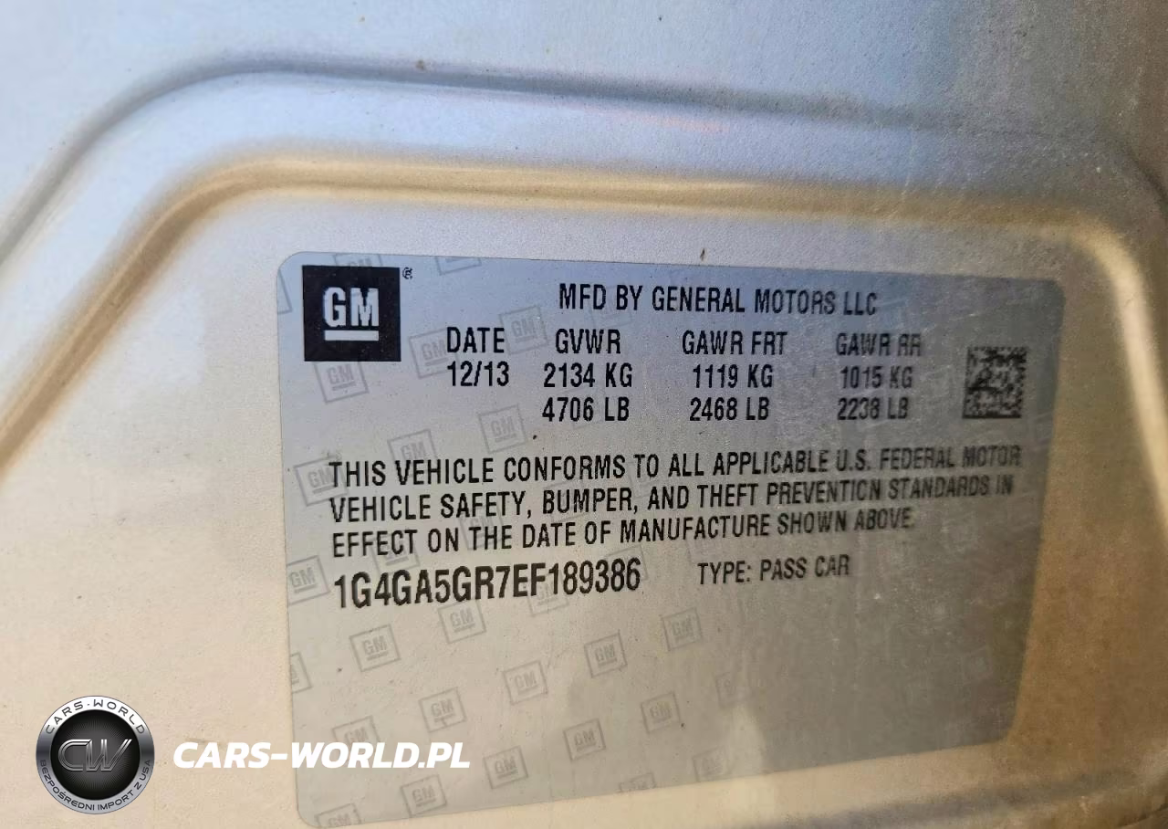 2014 Buick Lacrosse VIN:1G4GA5GR7EF189386 - 12