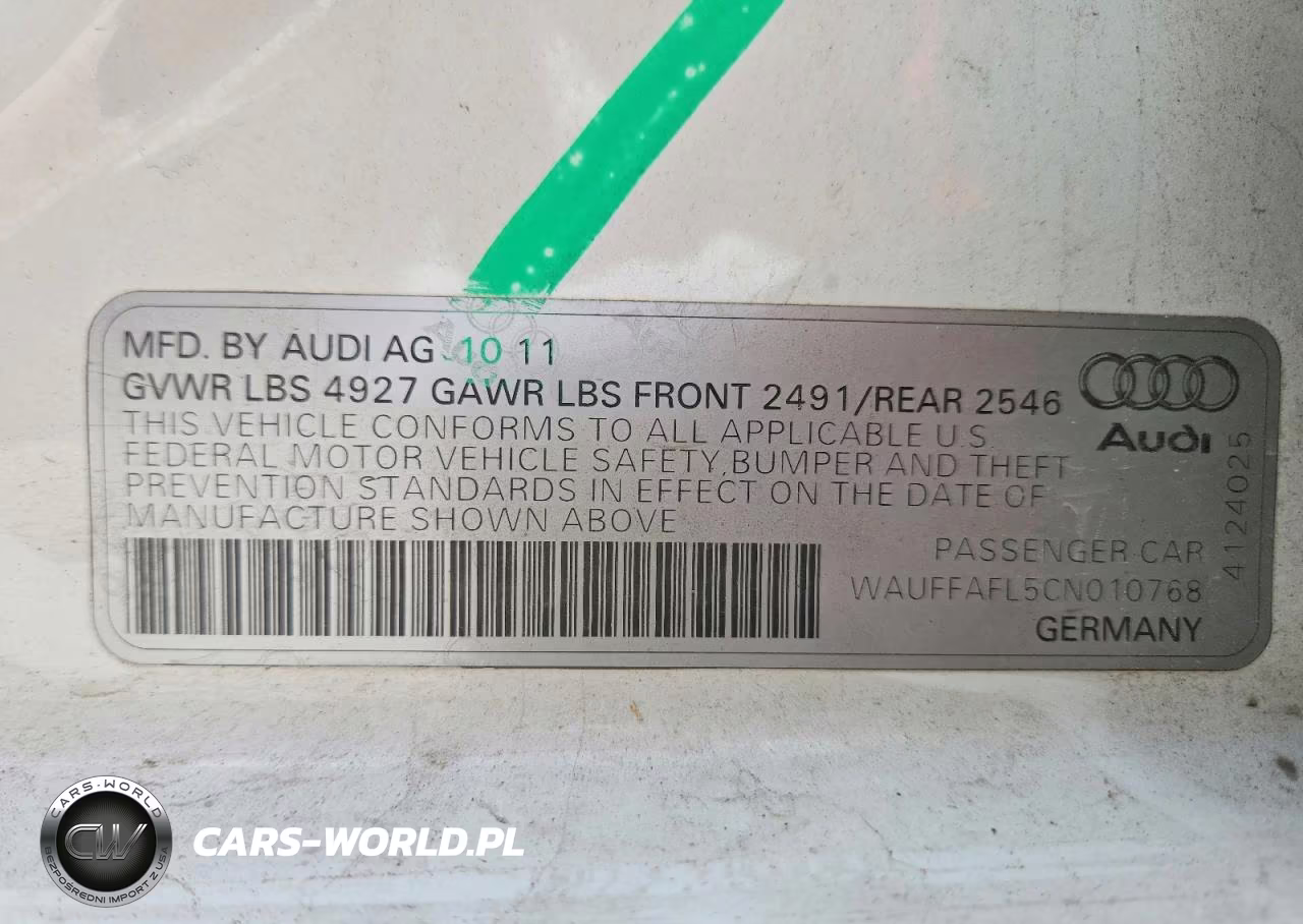 2012 Audi A4 Premium Plus VIN:WAUFFAFL5CN010768 - 12