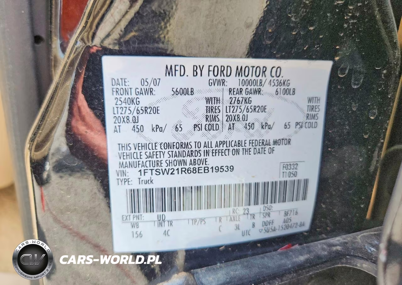 2008 Ford F250 Super Duty VIN:1FTSW21R68EB19539 - 12