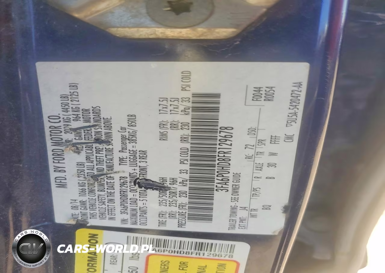 2015 Ford Fusion Se VIN:3FA6P0HD8FR129678 - 12