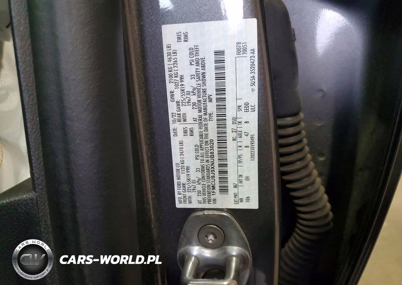 2022 Ford Escape Titanium VIN:1FMCU9J9XNUB83020 - 14