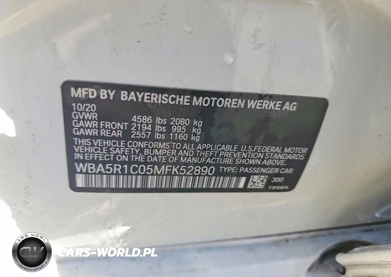 2021 BMW 330I VIN:WBA5R1C05MFK52890 - 12
