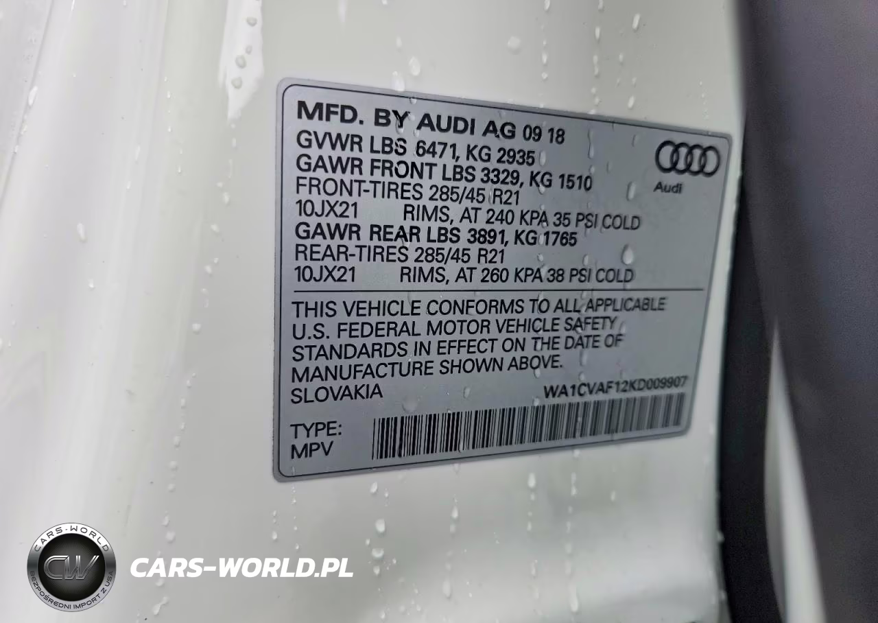 2019 Audi Q8 Prestige VIN:WA1CVAF12KD009907 - 14