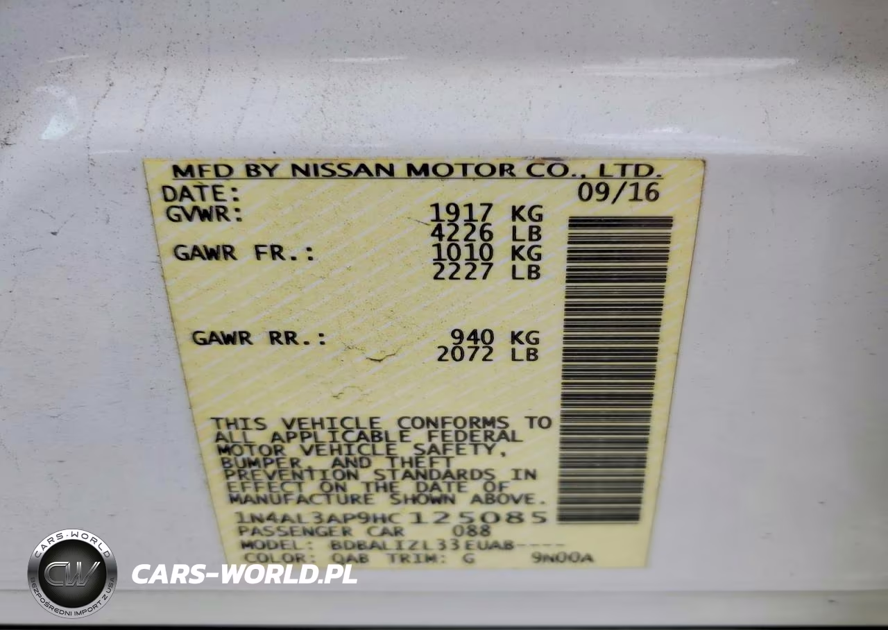 2017 Nissan Altima 2.5 Sv VIN:1N4AL3AP9HC125085 - 13