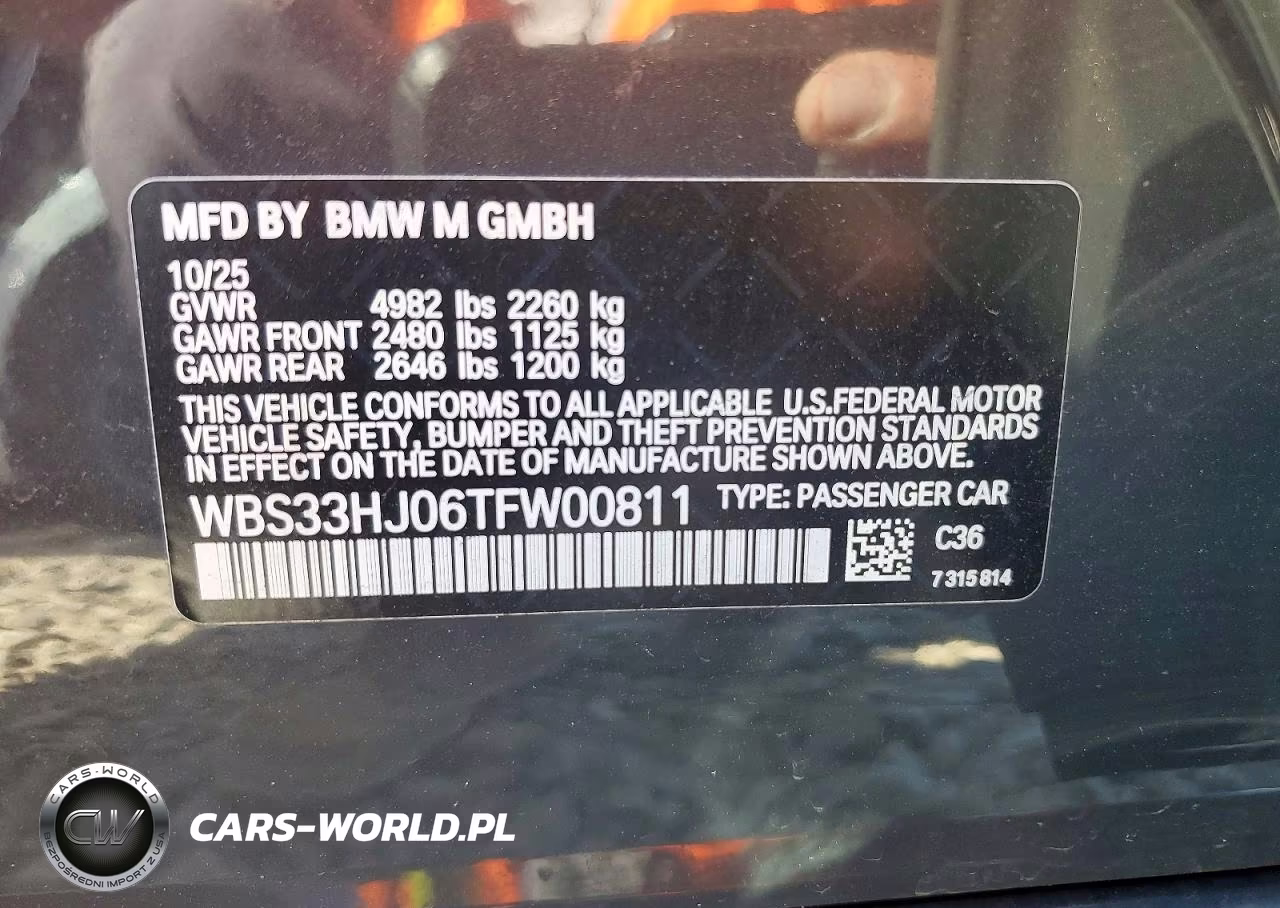 2026 BMW M3 Competition VIN:WBS33HJ06TFW00811 - 12