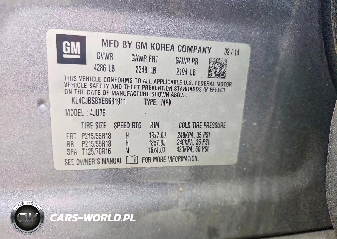 2014 Buick Encore Convenience VIN:KL4CJBSBXEB681911 - 13
