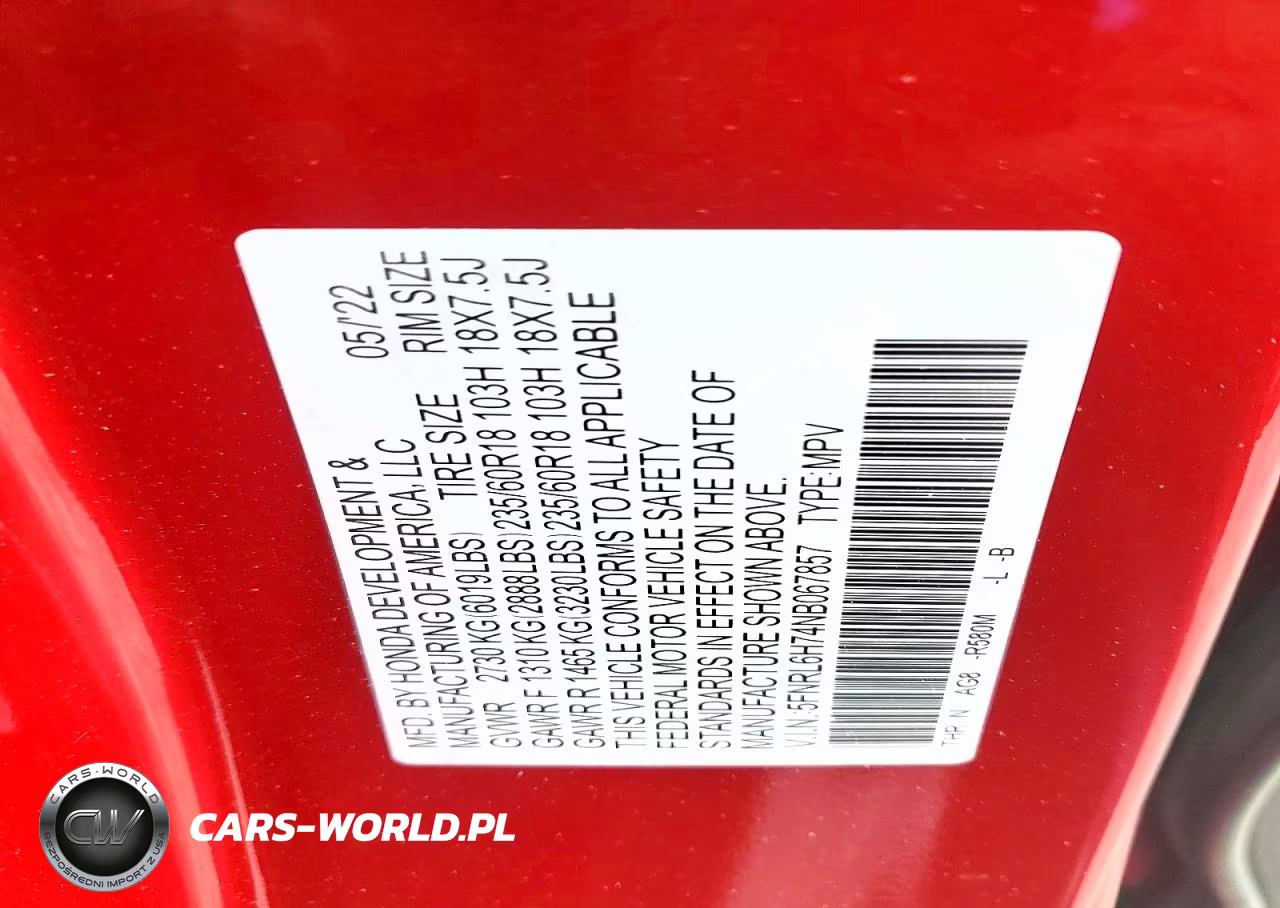 2022 Honda Odyssey Exl VIN:5FNRL6H74NB067857 - 13