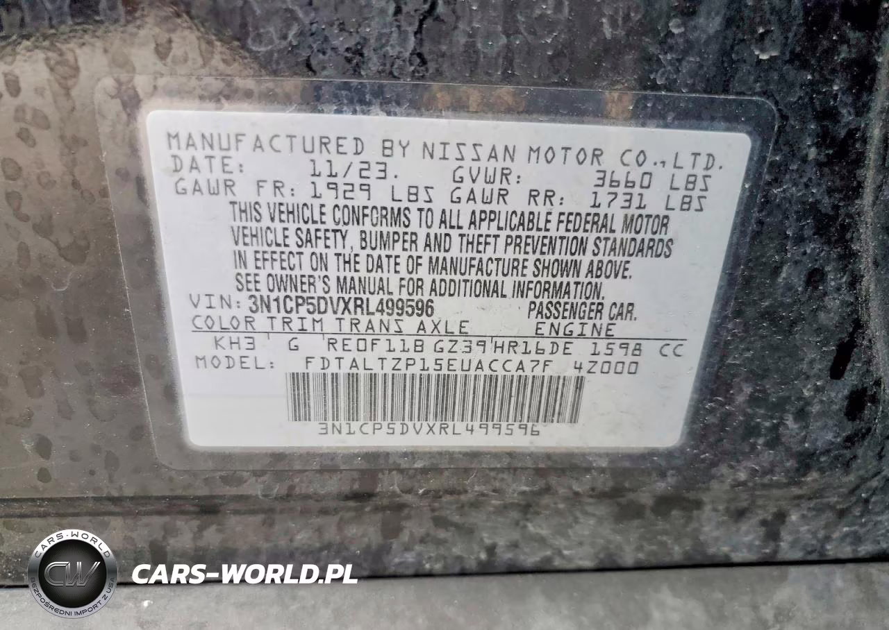 2024 Nissan Kicks Sr VIN:3N1CP5DVXRL499596 - 12