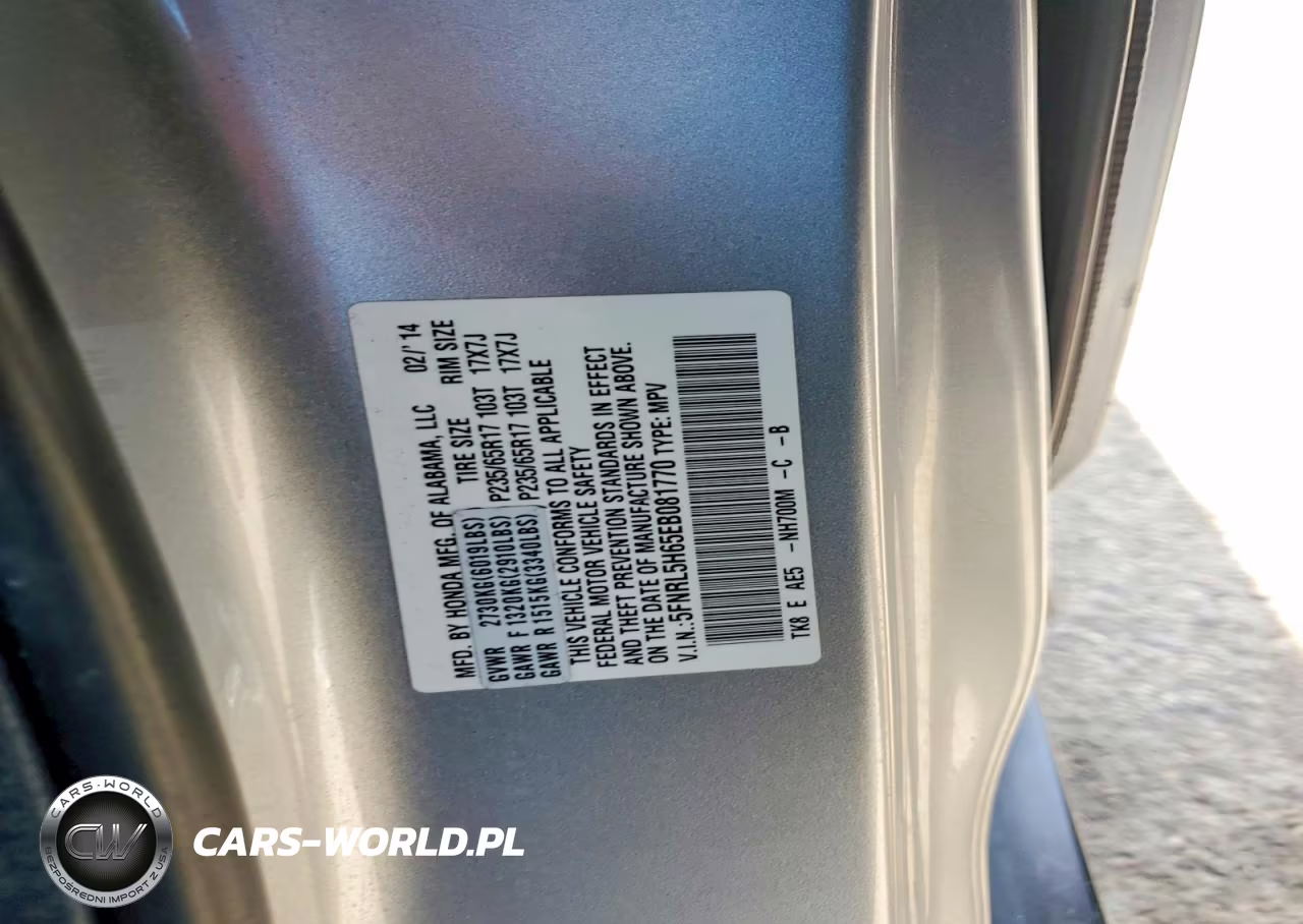 2014 Honda Odyssey Exl VIN:5FNRL5H65EB081770 - 13