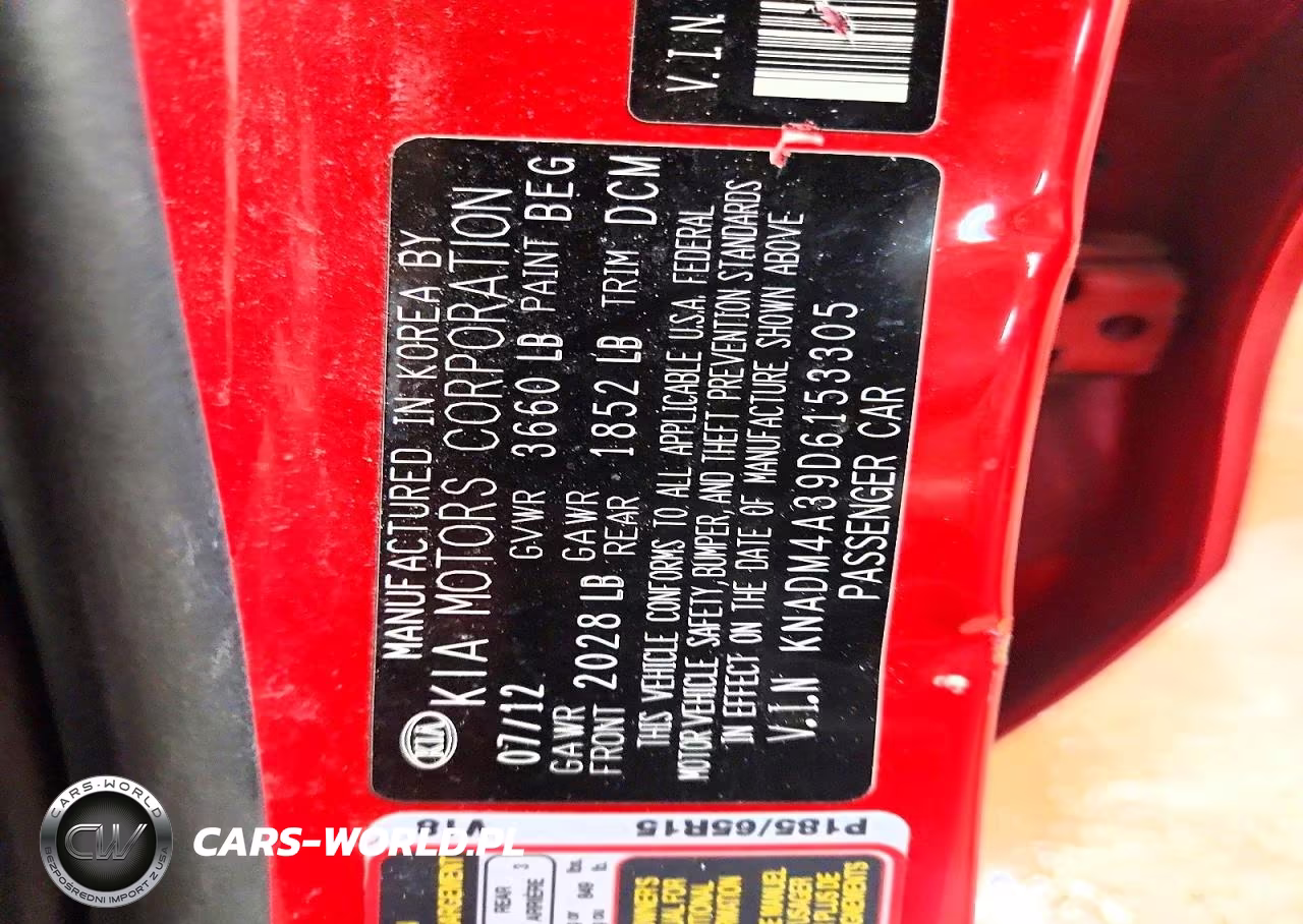 2013 Kia Rio Lx VIN:KNADM4A39D6153305 - 12