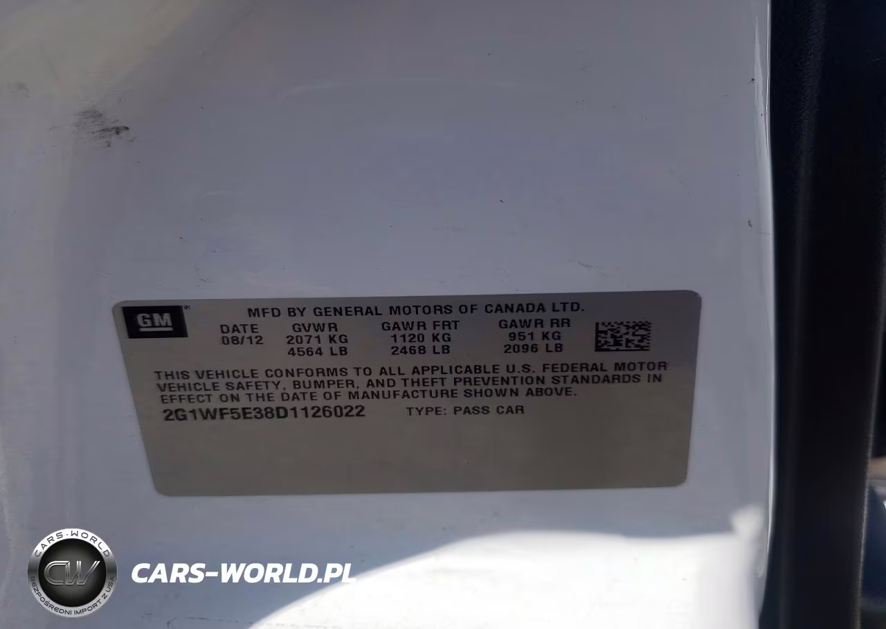 2013 Chevrolet Impala Ls VIN:2G1WF5E38D1126022 - 12