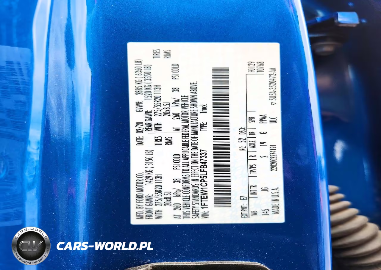 2020 Ford F150 Supercrew VIN:1FTEW1CP5LFB47337 - 13