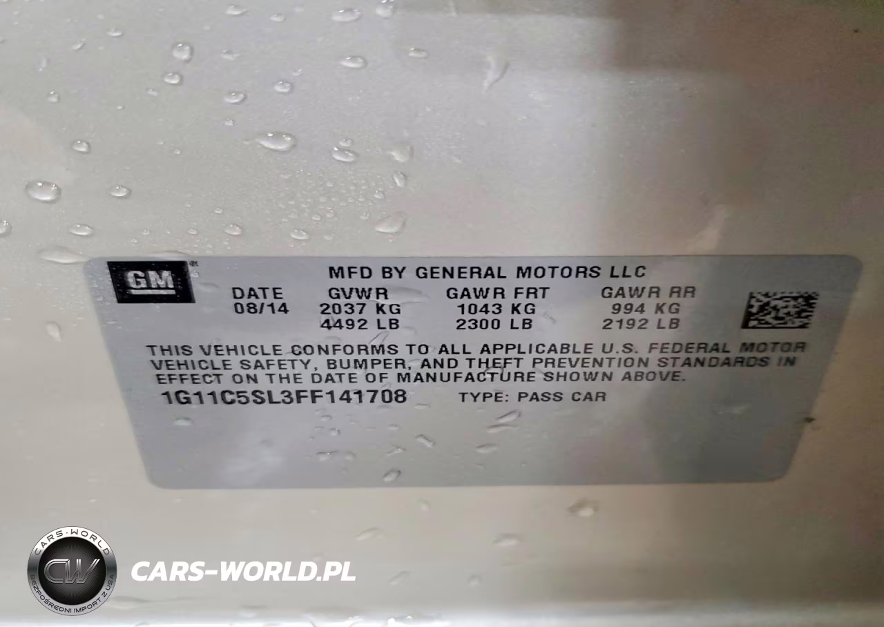 2015 Chevrolet Malibu 1Lt VIN:1G11C5SL3FF141708 - 12