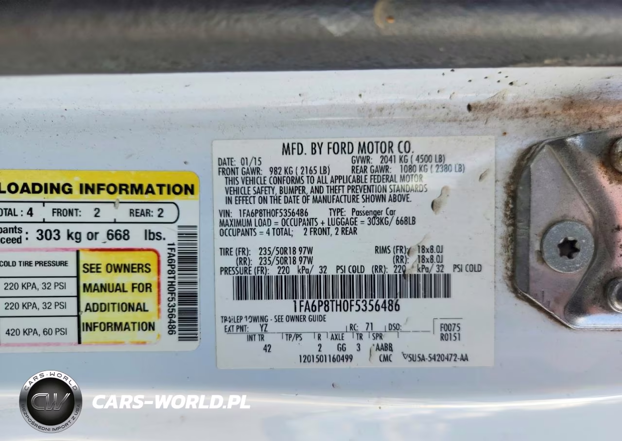 2015 Ford Mustang VIN:1FA6P8TH0F5356486 - 12